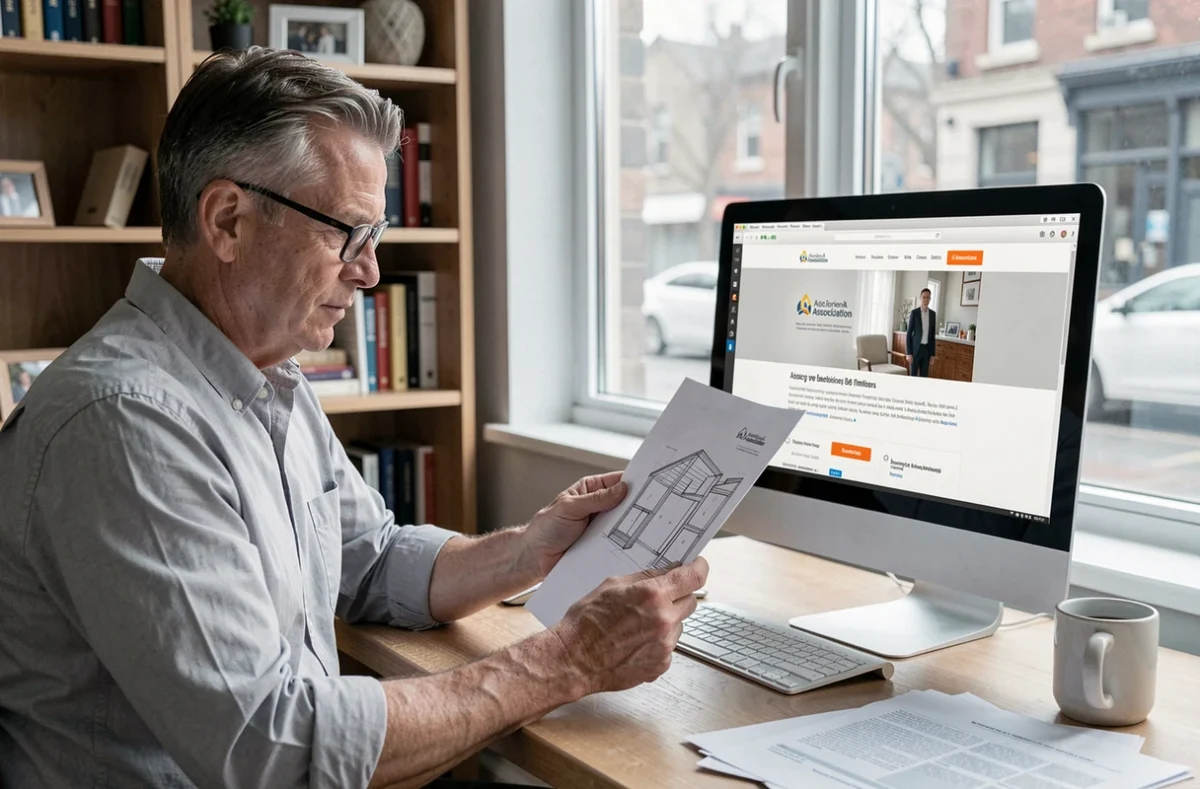 Responsable d'association travaillant seul sur la conception d'un site internet depuis un bureau à domicile